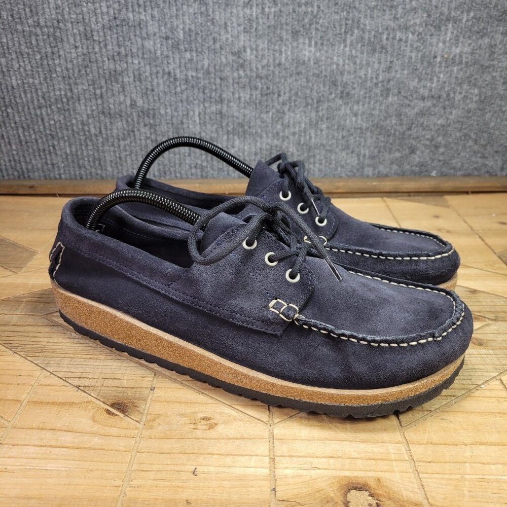 🔥Birkenstock Edson Men's 11 Night Blue Suede Comfort Loafers Shoes 1013420